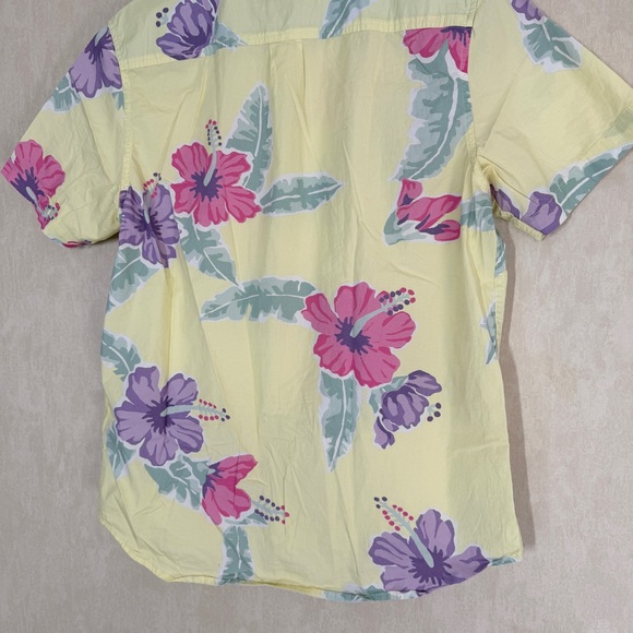 Chubbies Men’s Yellow Floral Hawaiian Button Down Shirt Shortsleeve Size M - Picture 6 of 11